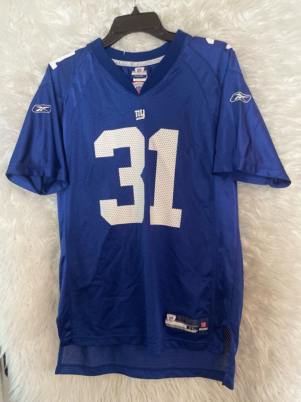 New York Giants Aaron Ross #31 Reebok Youth Unisex Blue Jersey. XL (18-20)